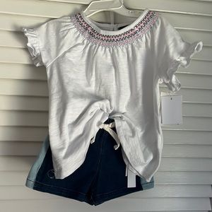 NWT Joe’s Jeans Shirt & Denim Color Block Stripe Shorts